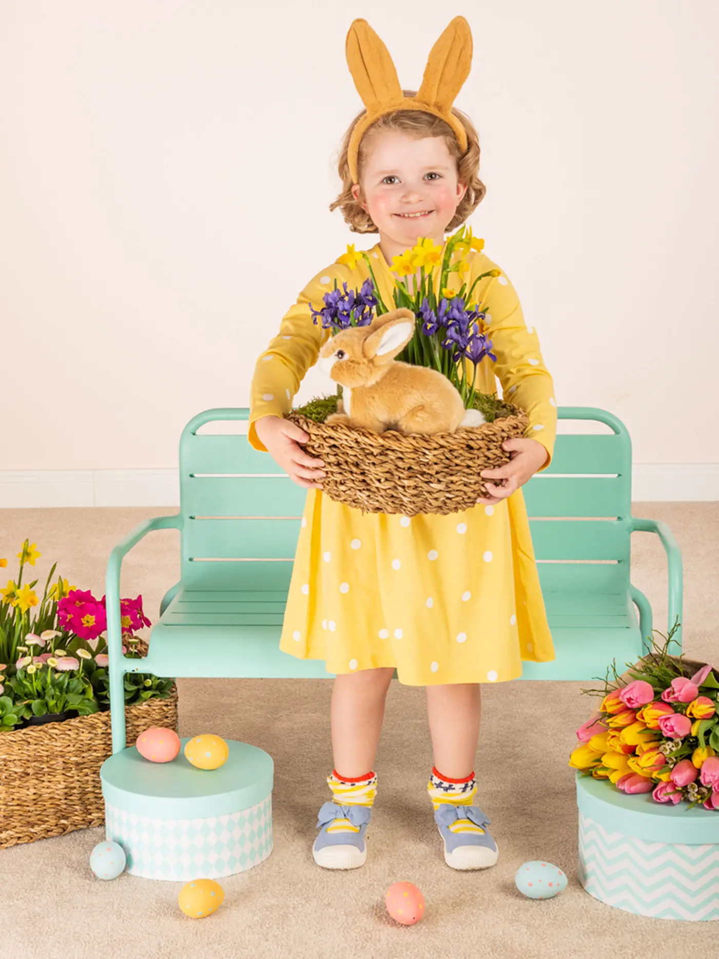 HERMANN TEDDY | Plüschtier - Hase sitzend beige 20cm | 